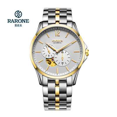 RARONE雷诺 新款 手表 时尚 镂空透底 钢带男