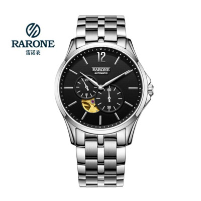 RARONE雷诺 新款 手表 时尚 镂空透底 钢带男
