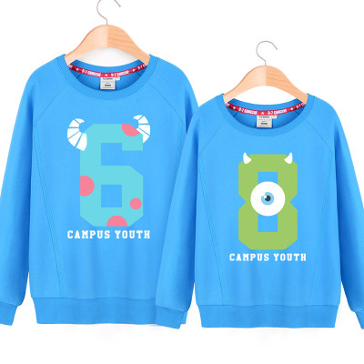 卡通情侣装秋装无帽圆领卫衣2015新款韩版宽