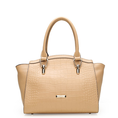 红谷女包 2017新款头层牛皮鳄鱼纹单肩包 手提