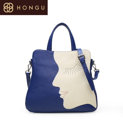 红谷女包 2017新款牛皮马卡龙手提包贝壳包单