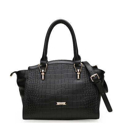 红谷女包 2017新款头层牛皮鳄鱼纹单肩包 手提