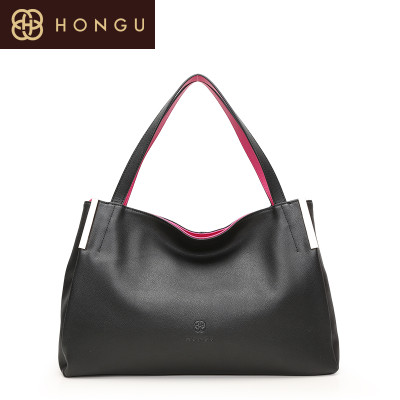红谷女包 2017新款大牌简约休闲牛皮手提包单