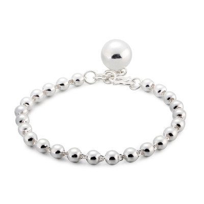 维罗纳银饰S990银圆珠正品日韩转运珠银手链