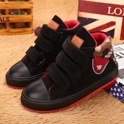 海绵宝宝儿童棉鞋2015冬季男童灯芯绒棉鞋防