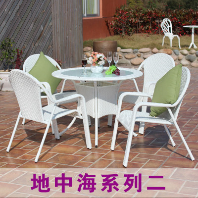 黄金花园 白色特价藤椅子休闲露台阳台喝茶桌椅欧式铁艺三五件套怎么