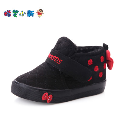 蜡笔小新新款冬季儿童棉鞋女童保暖短靴小童内