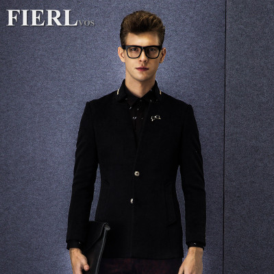 男士立领呢子大衣男毛呢外套短款秋冬季羊毛修