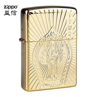 zippo打火机正版男士正品zppo原装美国zipoo芝宝zipp限量千手观音怎么